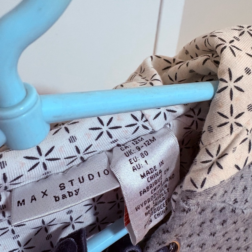 Max Studio Patterned Hooded Baby Jacket - Picture 3 of 6